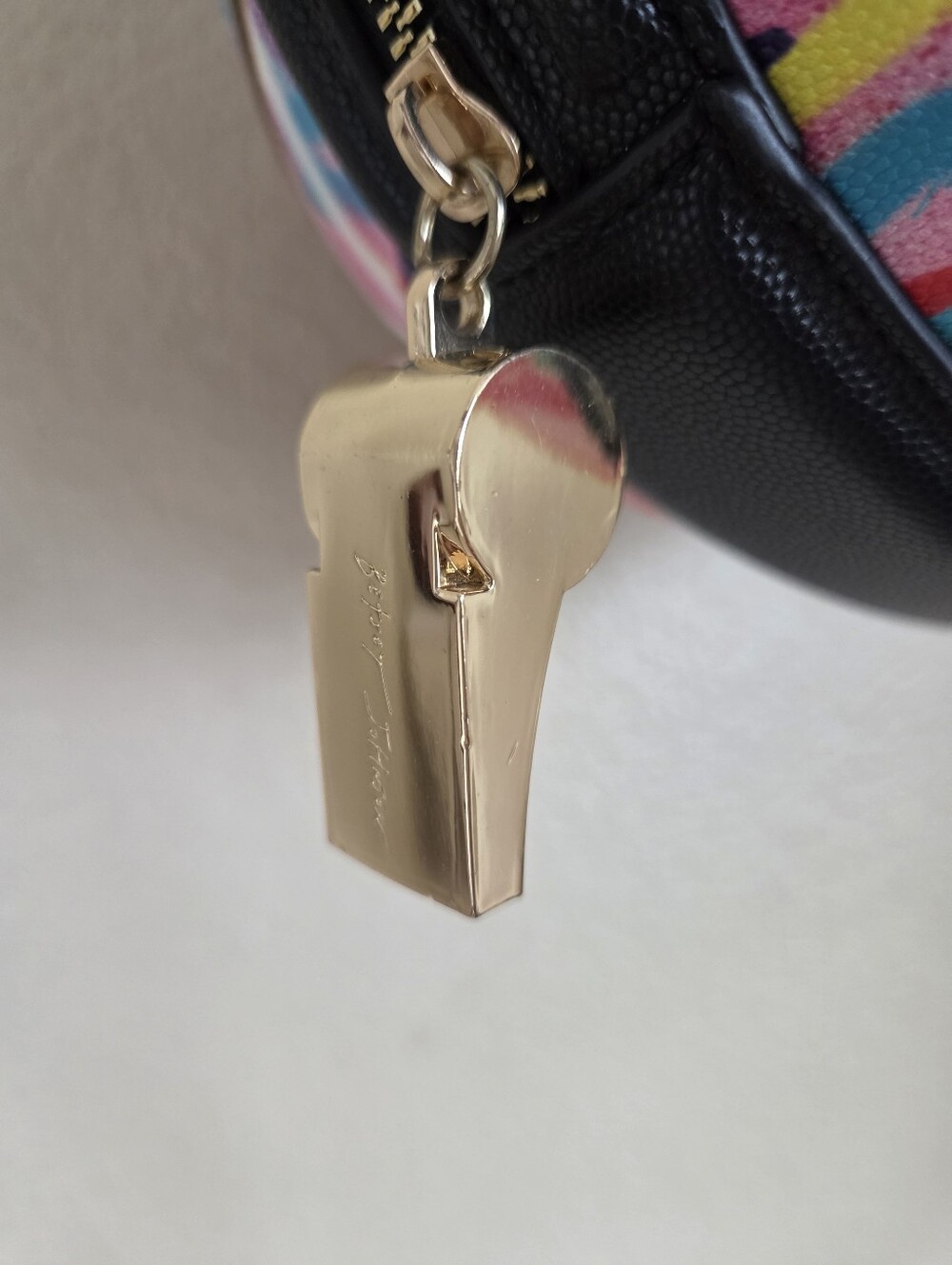 betsey johnson kitsch betsey-ball top handle crossbody basketball purse - Picture 6 of 9